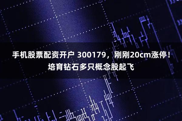 手机股票配资开户 300179，刚刚20cm涨停！培育钻石多只概念股起飞